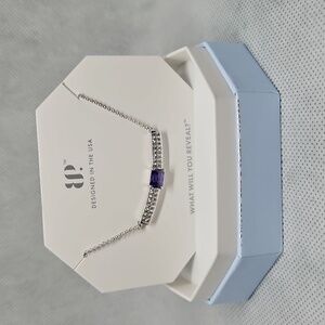 Elegant Silver and Purple Necklace